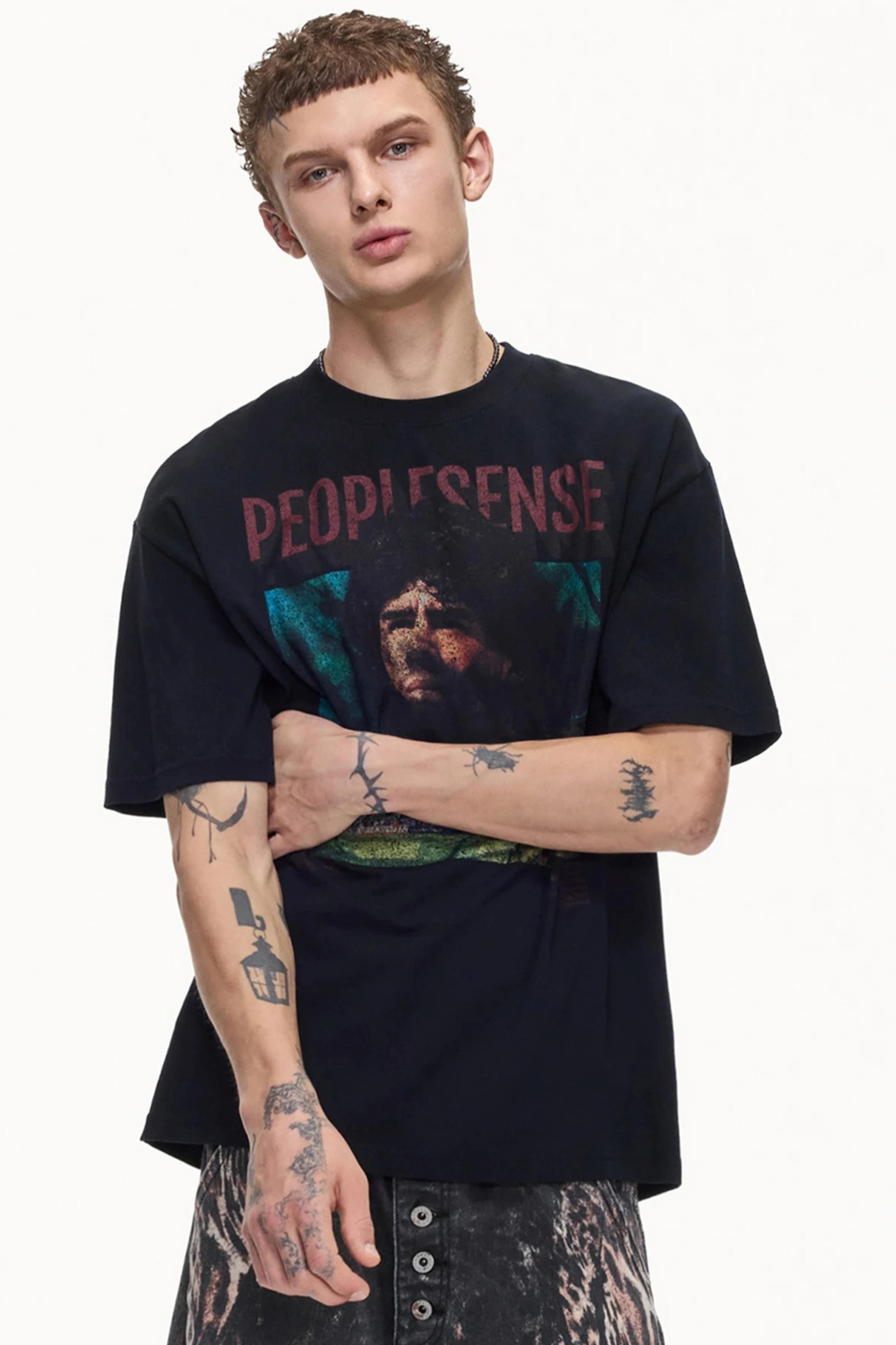 Men's Retro Distressed Cotton Tee