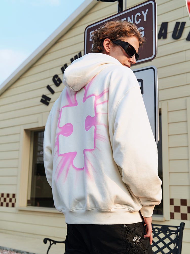 Radiant Jigsaw Puzzle Zip-Up Hoodie - chiclara