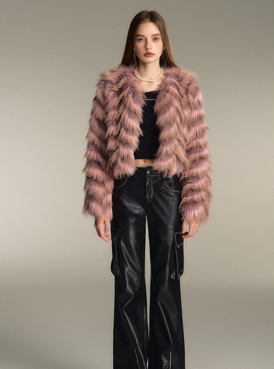 Golden Girl Gradient Eco-Friendly Fur Jacket - chiclara