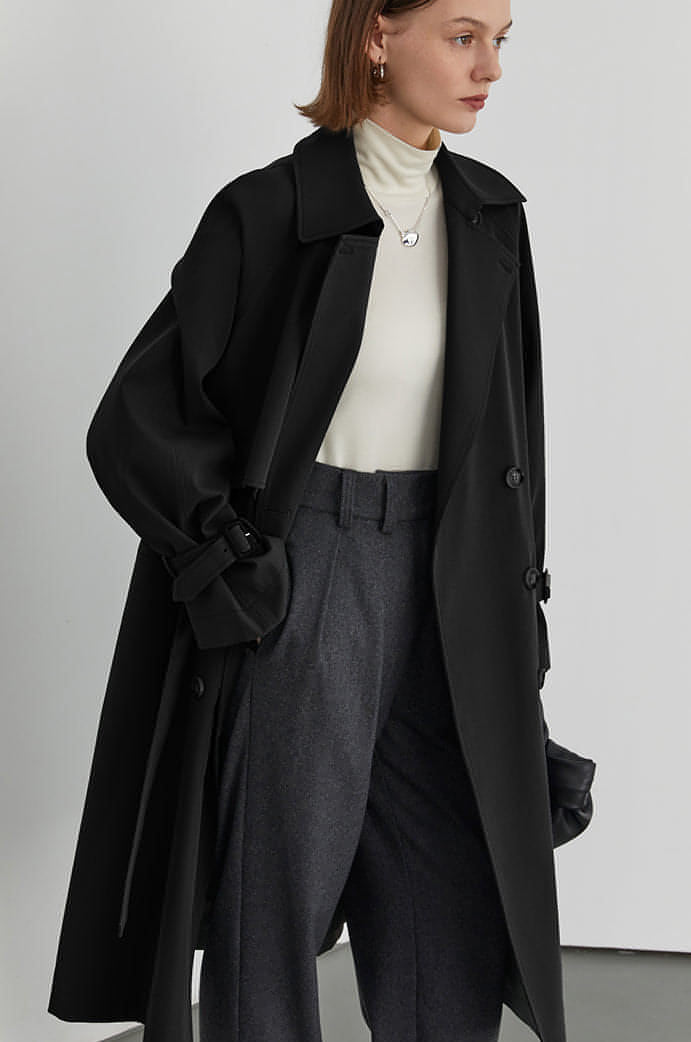 Mid-Length French Style Thin Trench Coat - chiclara