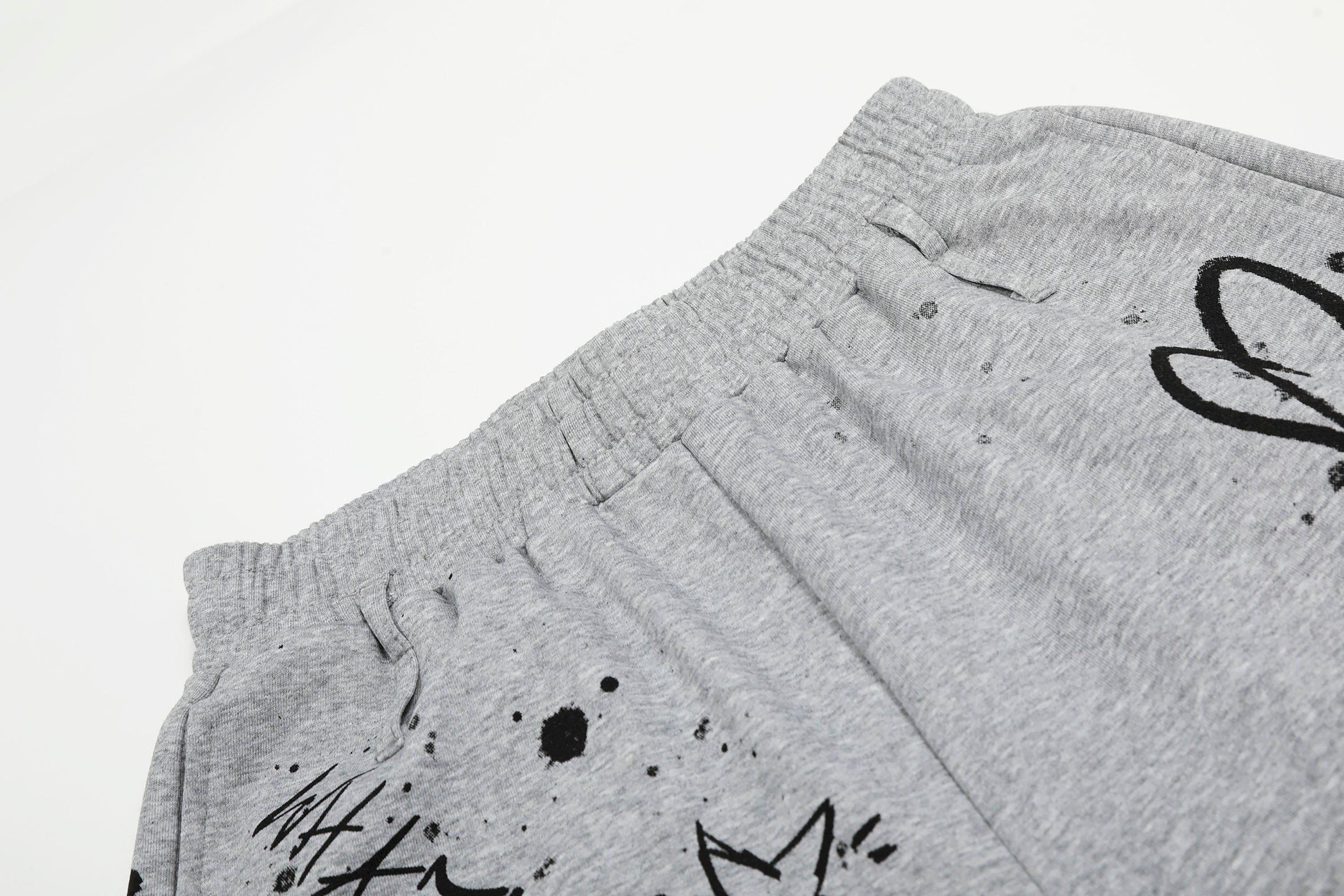 Graffiti Spray Print Sweat Shorts
