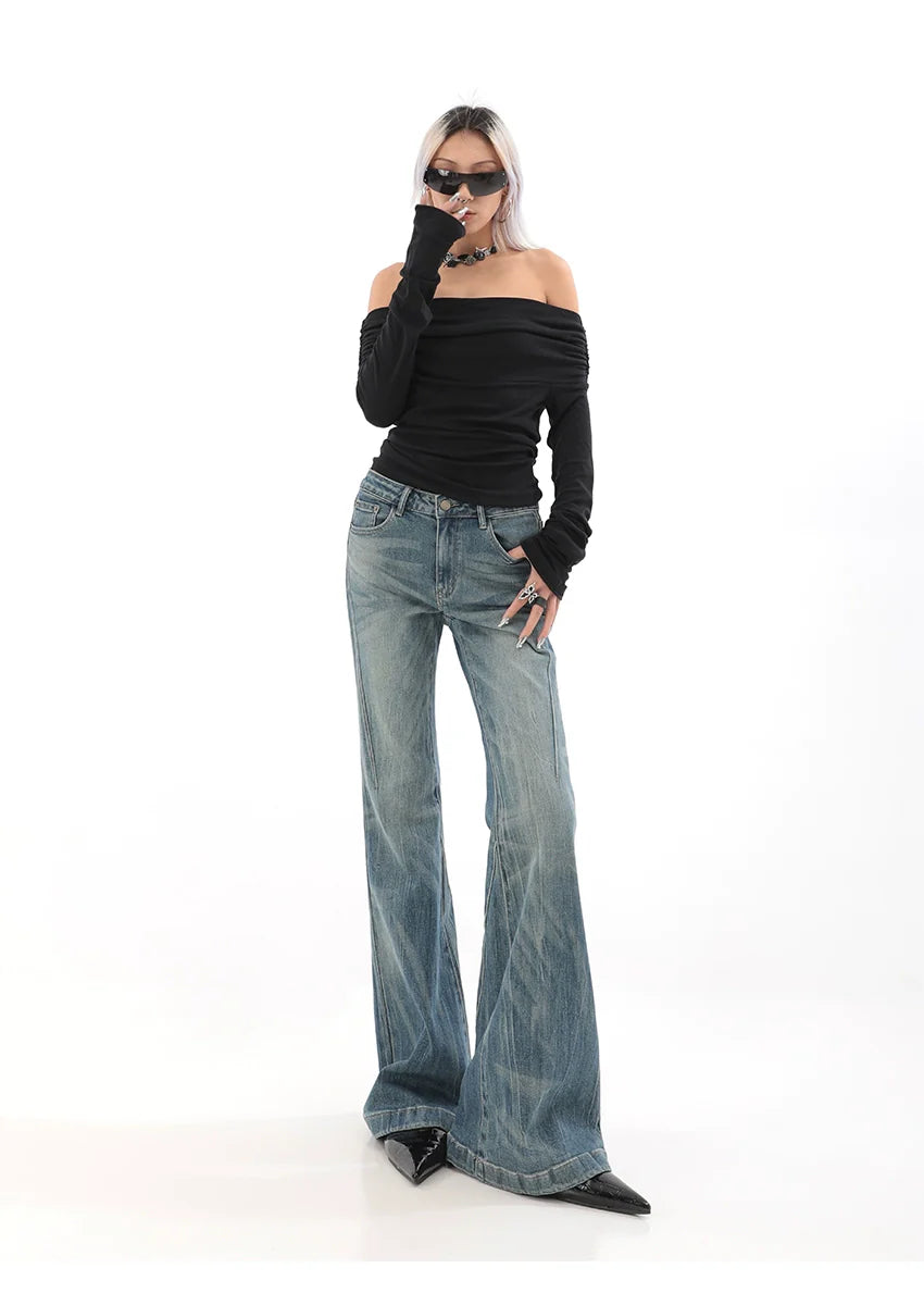 Light Wash Bell Bottom Flare Jeans