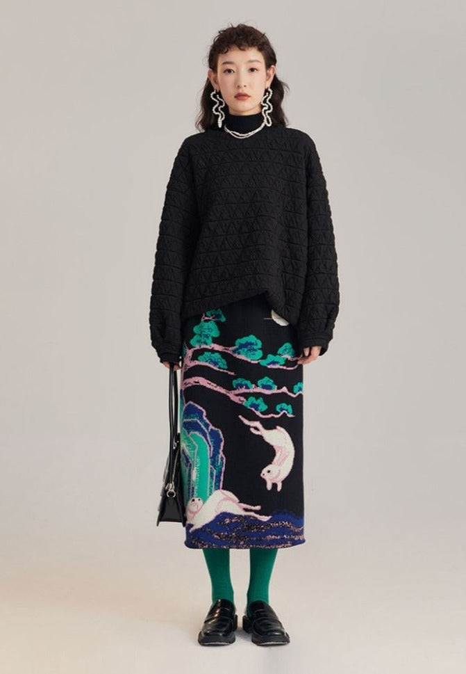 Japanese-Style Knit Skirt