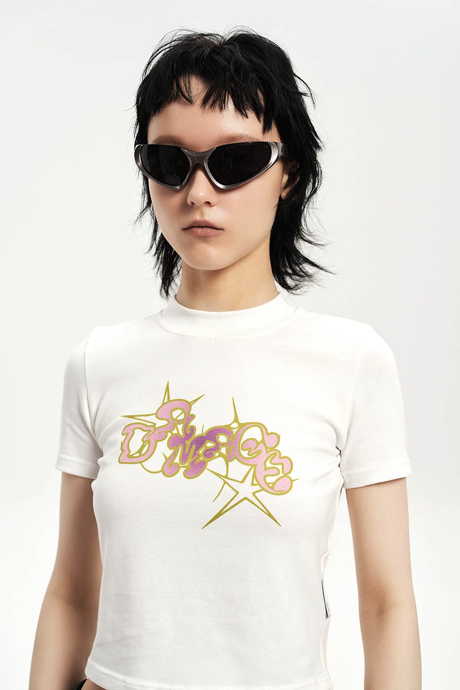 Color-Block Racing Cat-Eye Sunglasses - view 7
