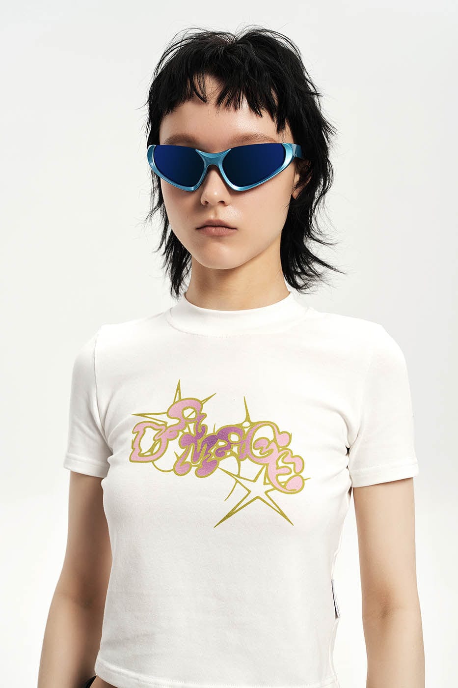 Color-Block Racing Cat-Eye Sunglasses - view 6