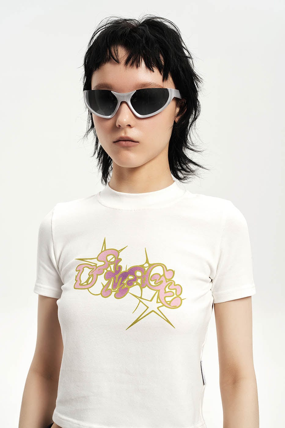 Color-Block Racing Cat-Eye Sunglasses - view 9