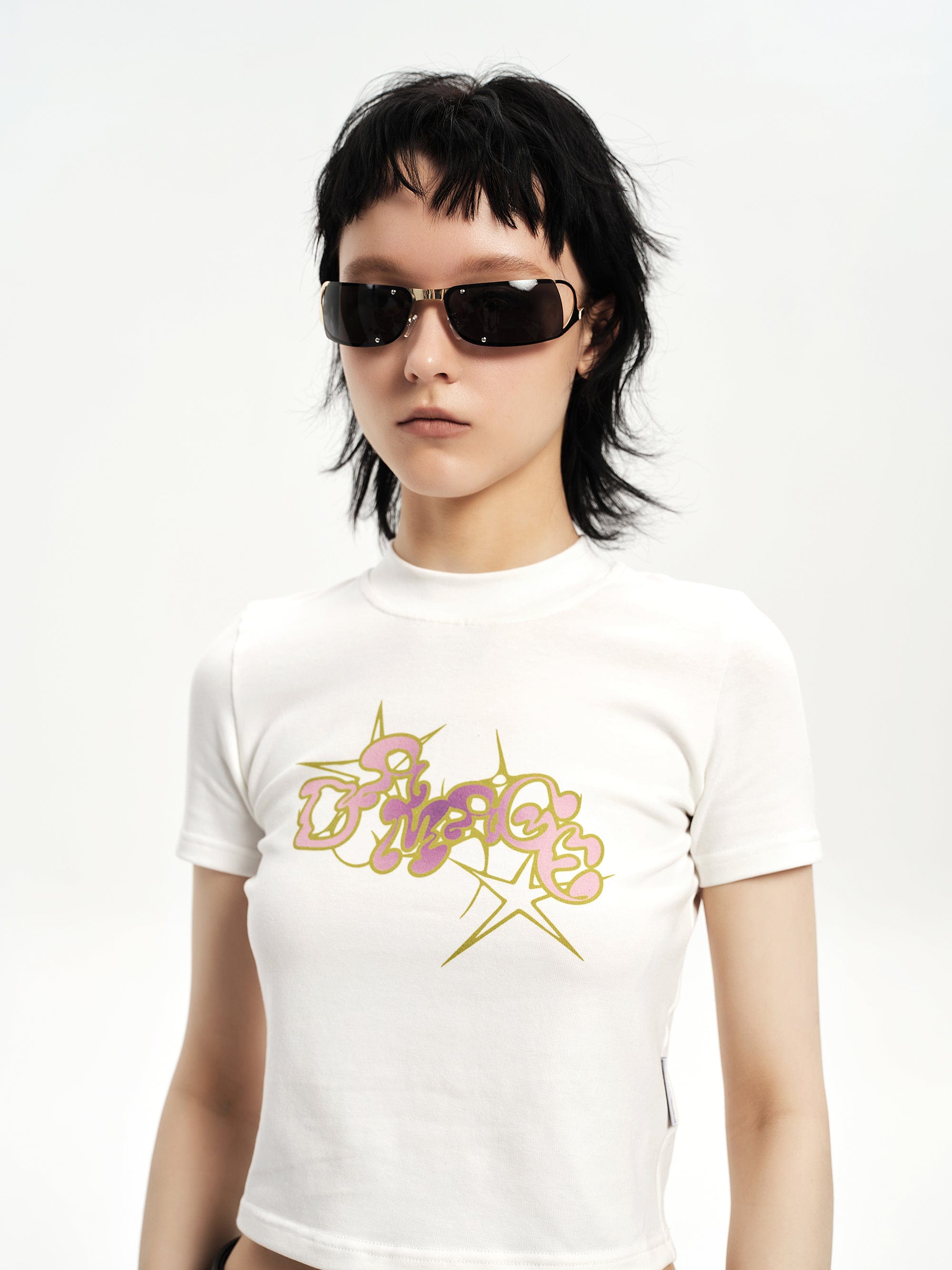 Rivet-Temple Narrow Square Sunglasses - view 11