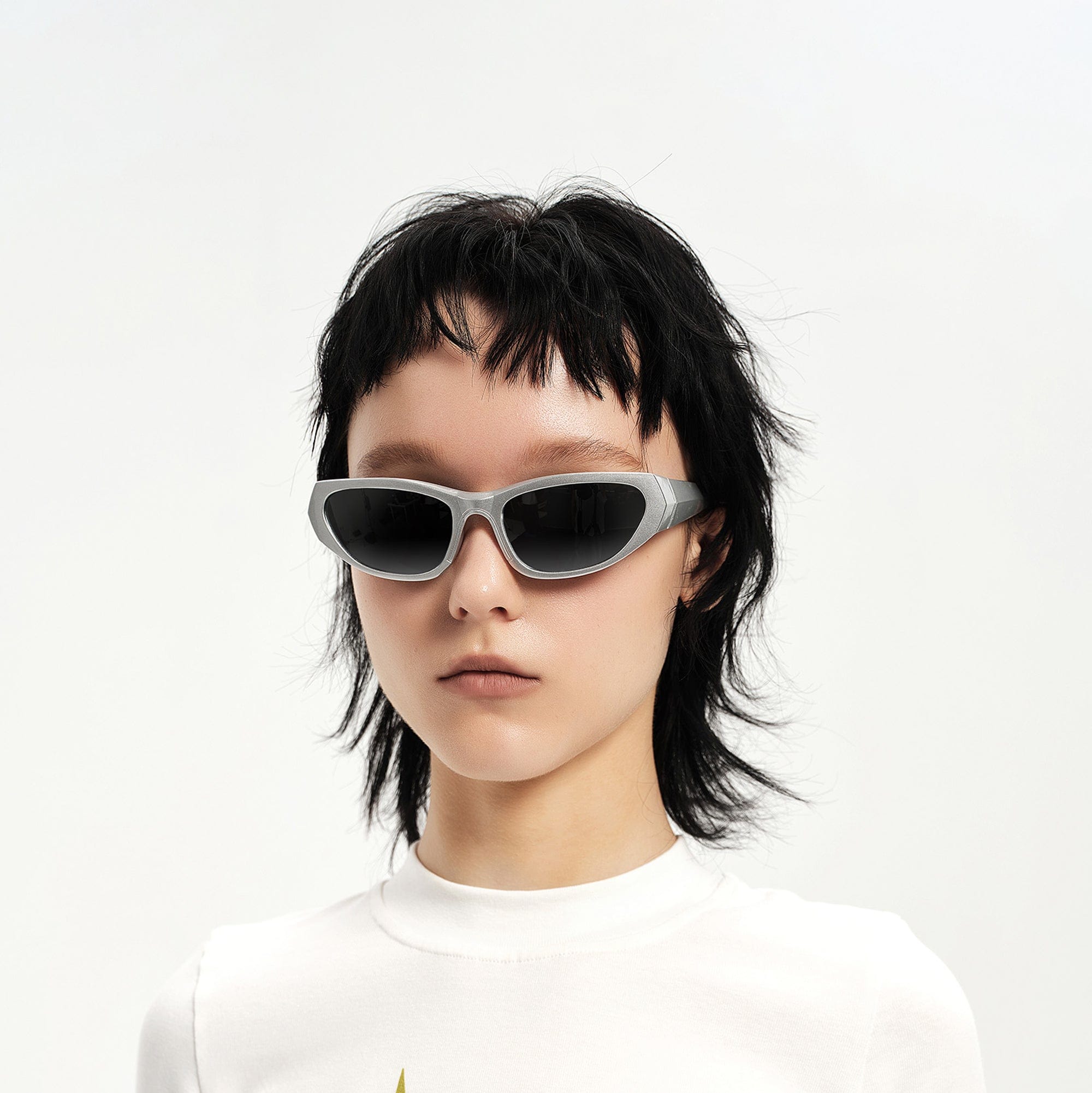 Bold Sculpted Cat-Eye Sunglasses - view 2