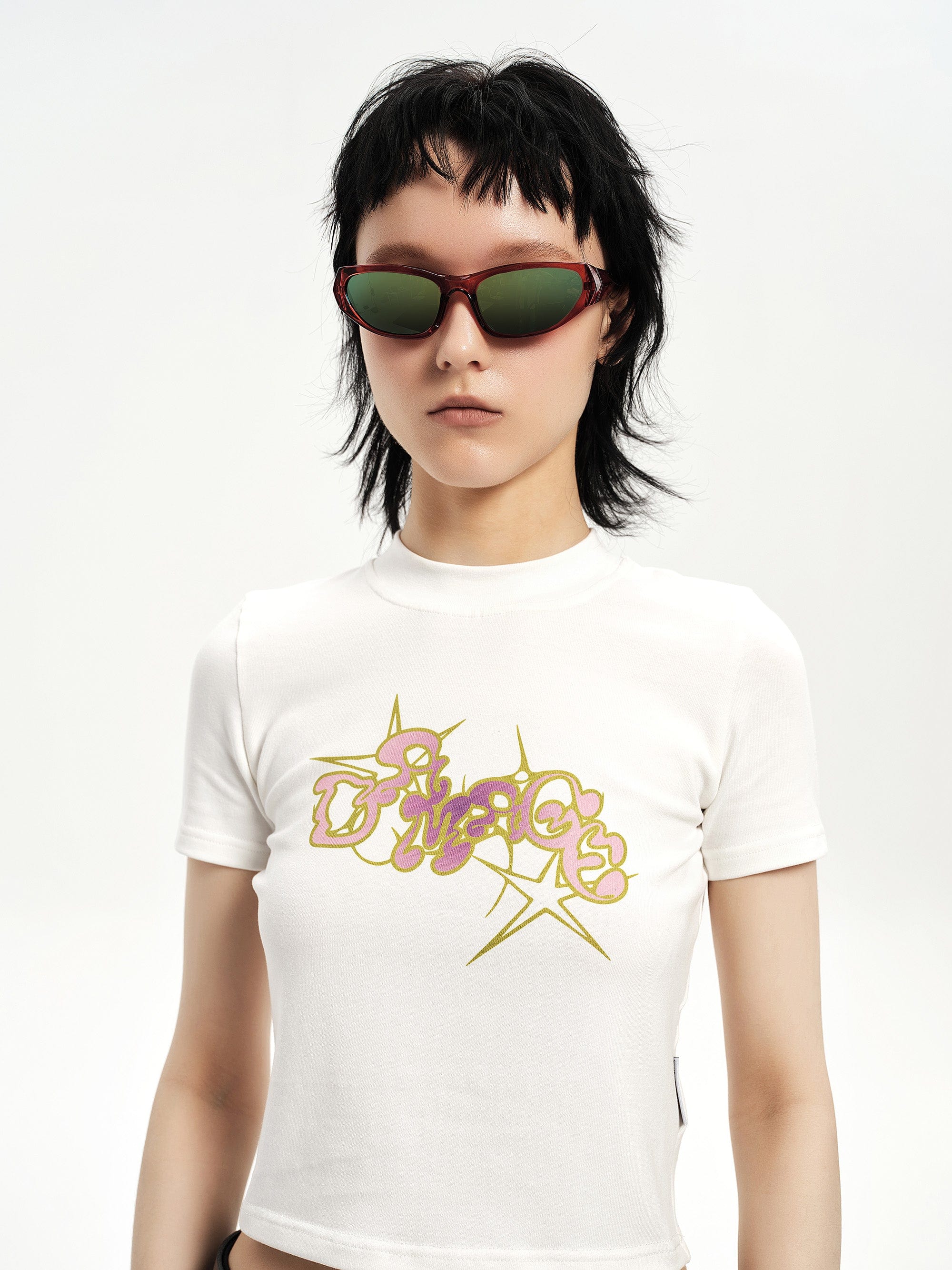 Bold Sculpted Cat-Eye Sunglasses - view 9
