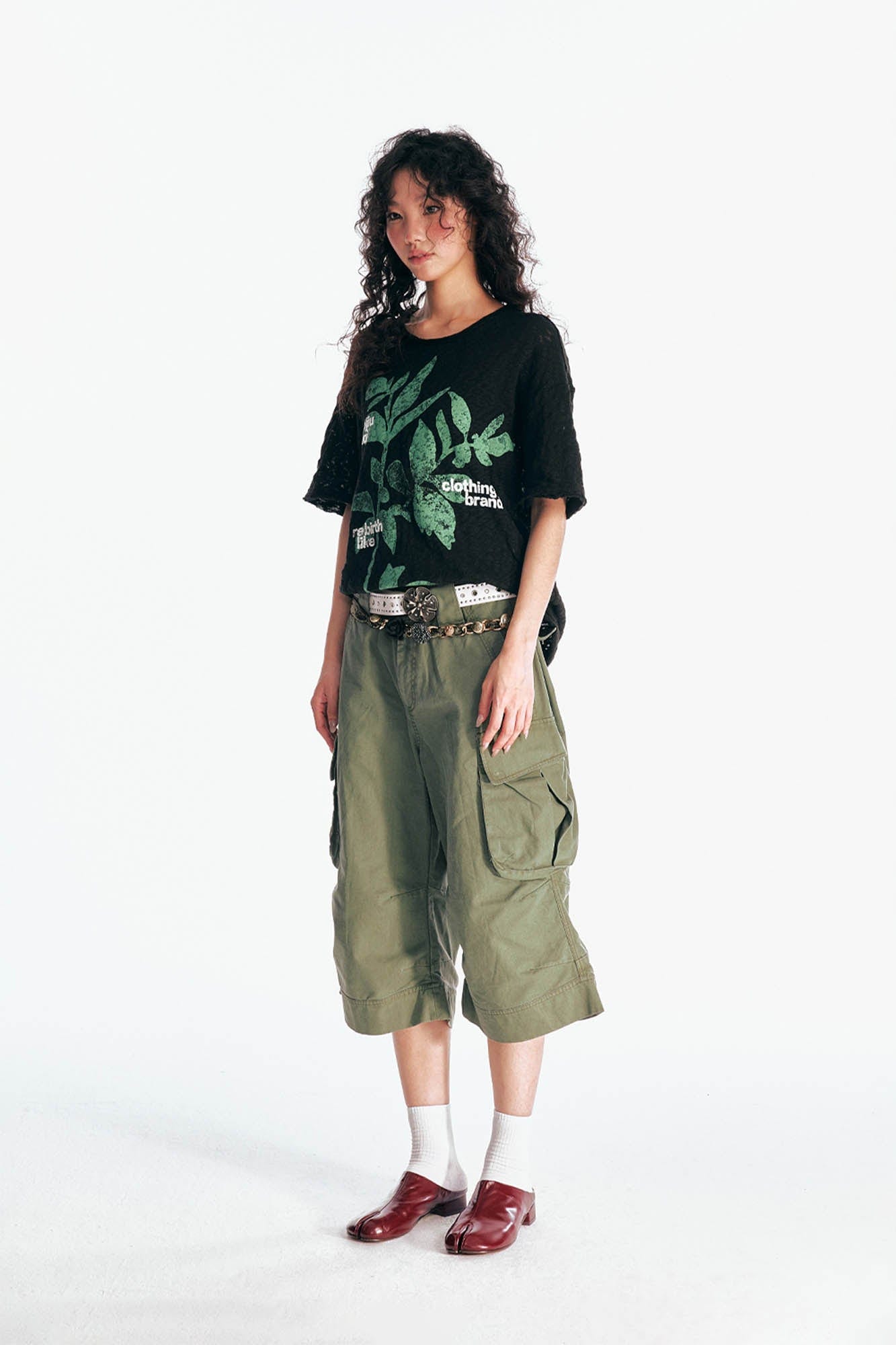 Sesame Leaves Graphics Burnout Tee