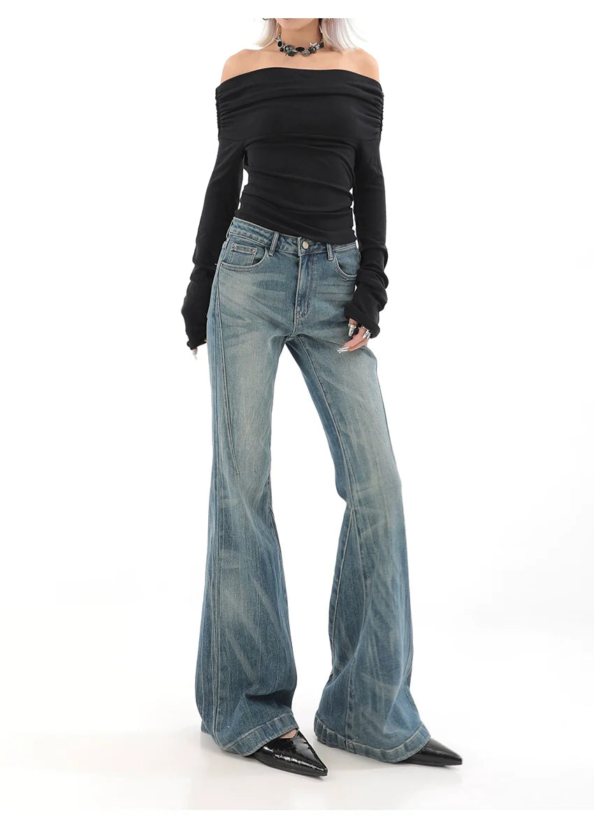 Light Wash Bell Bottom Flare Jeans