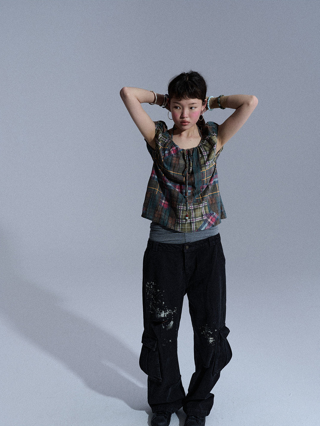 Distressed Washed Ripped Pants