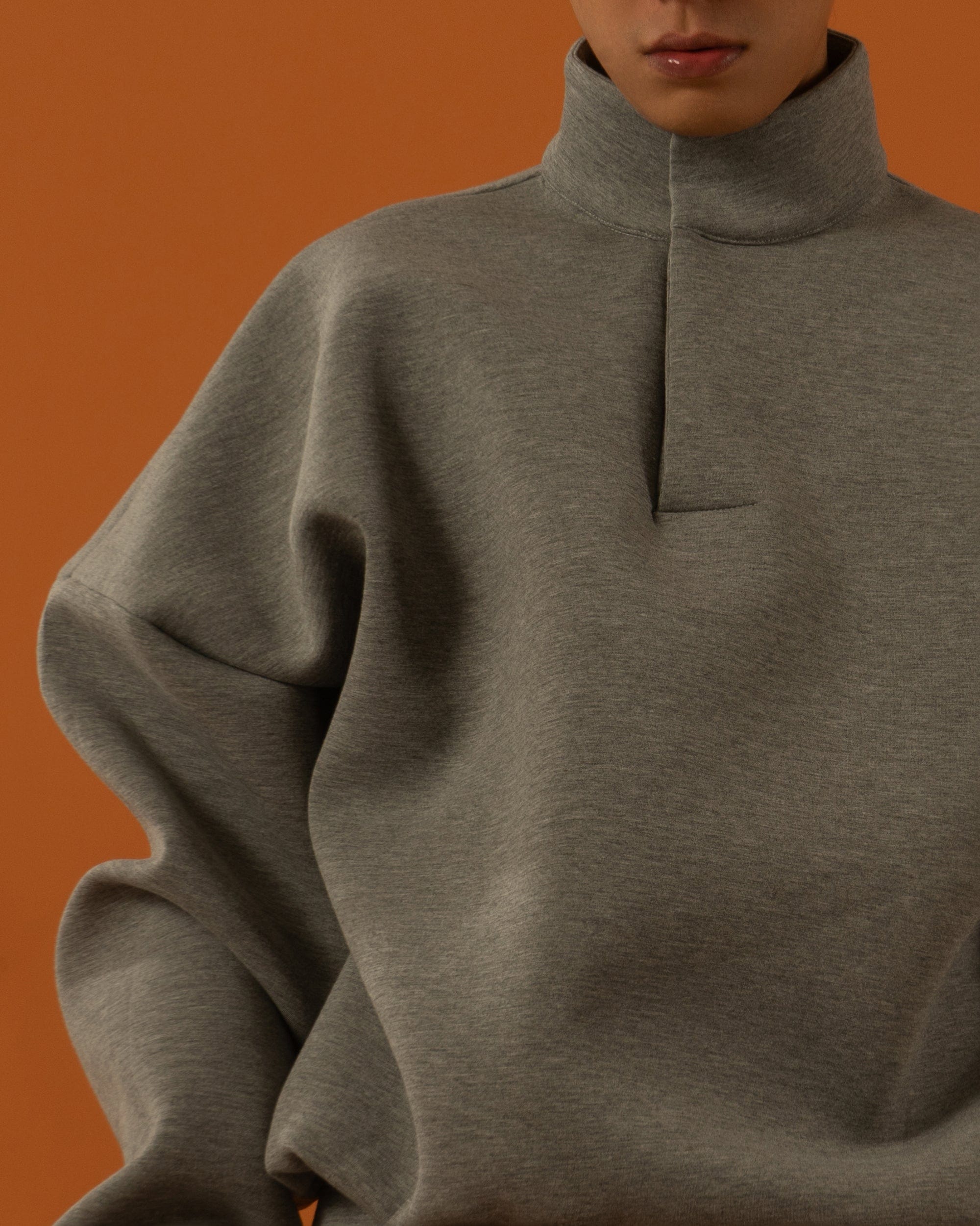 Oversized High Neck Sweatshirt