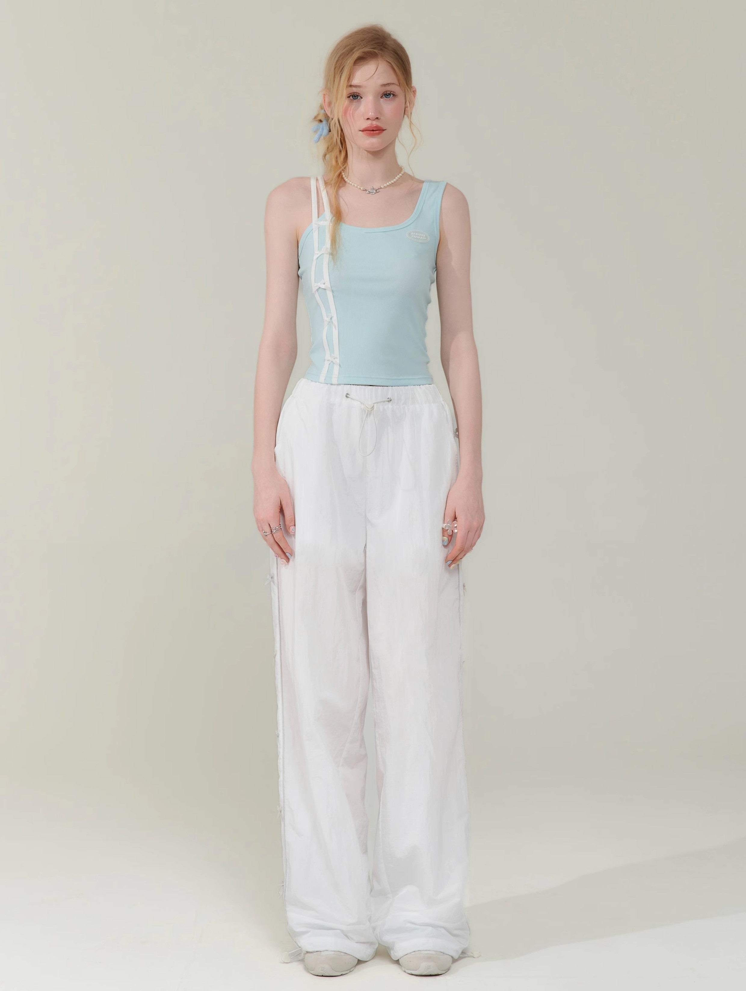 Side Snap Wide Leg Pants