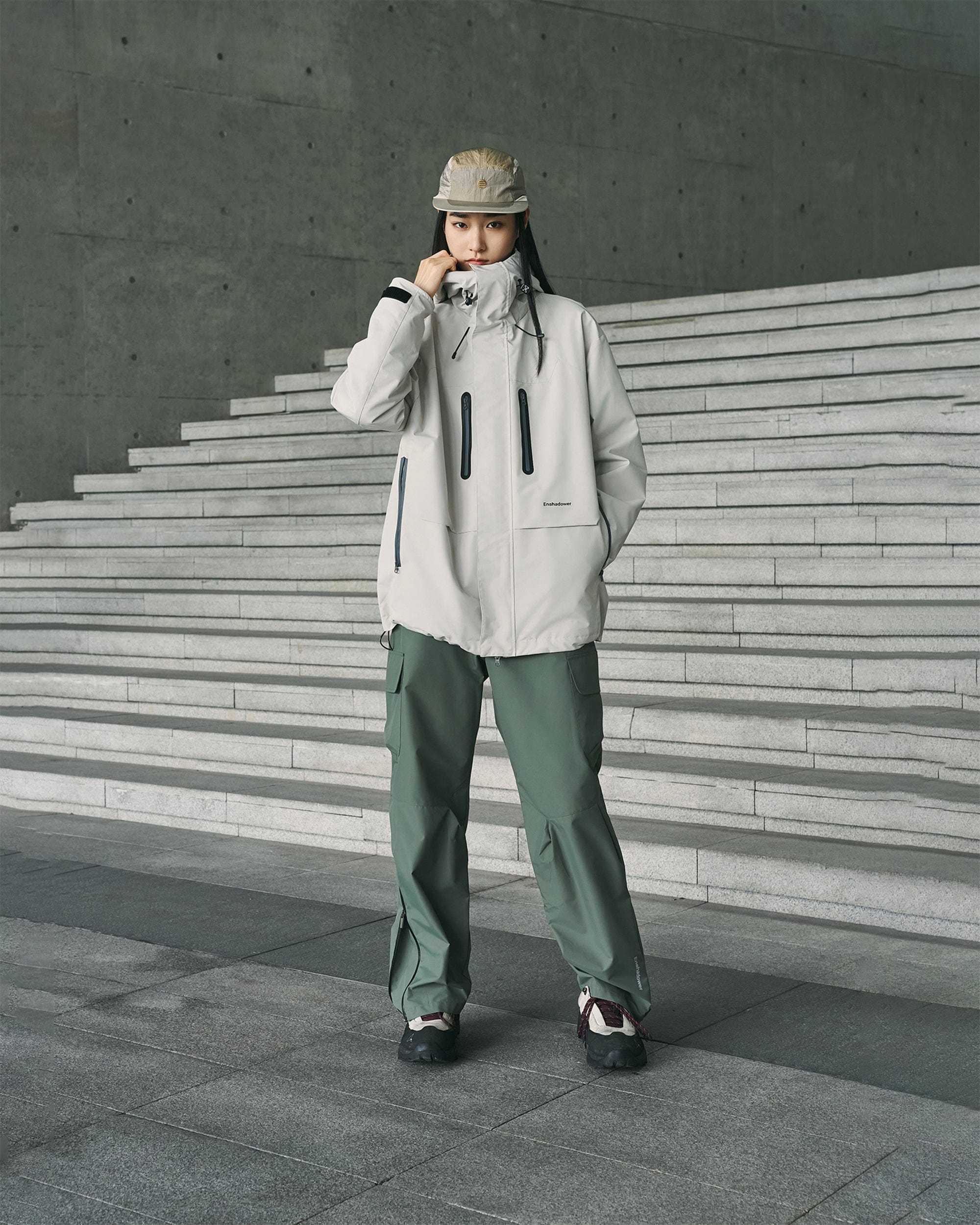 Utility Pleated Spliced Cargo Pants