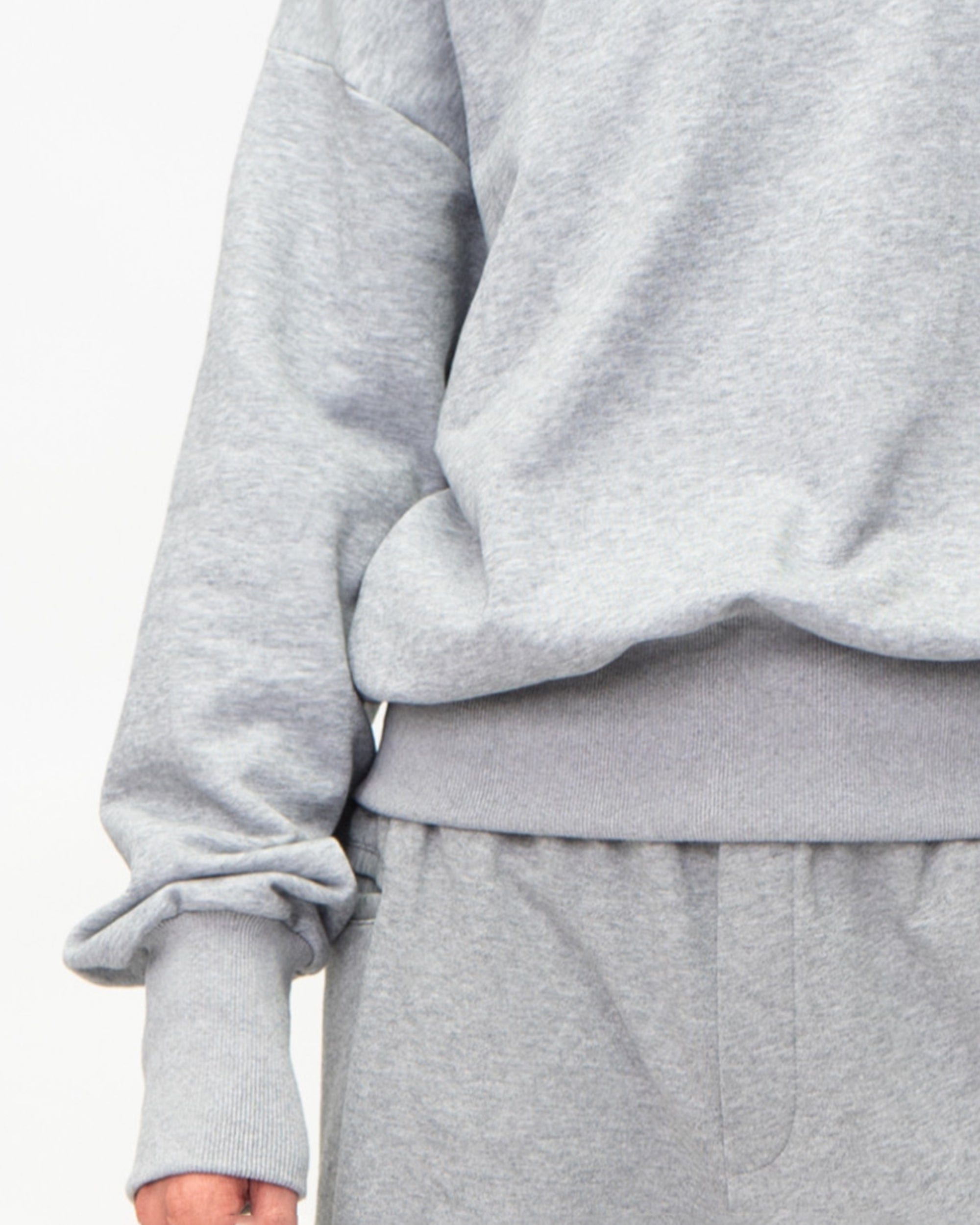 Grey Sweatshirt with Angel Wings Details on the Back