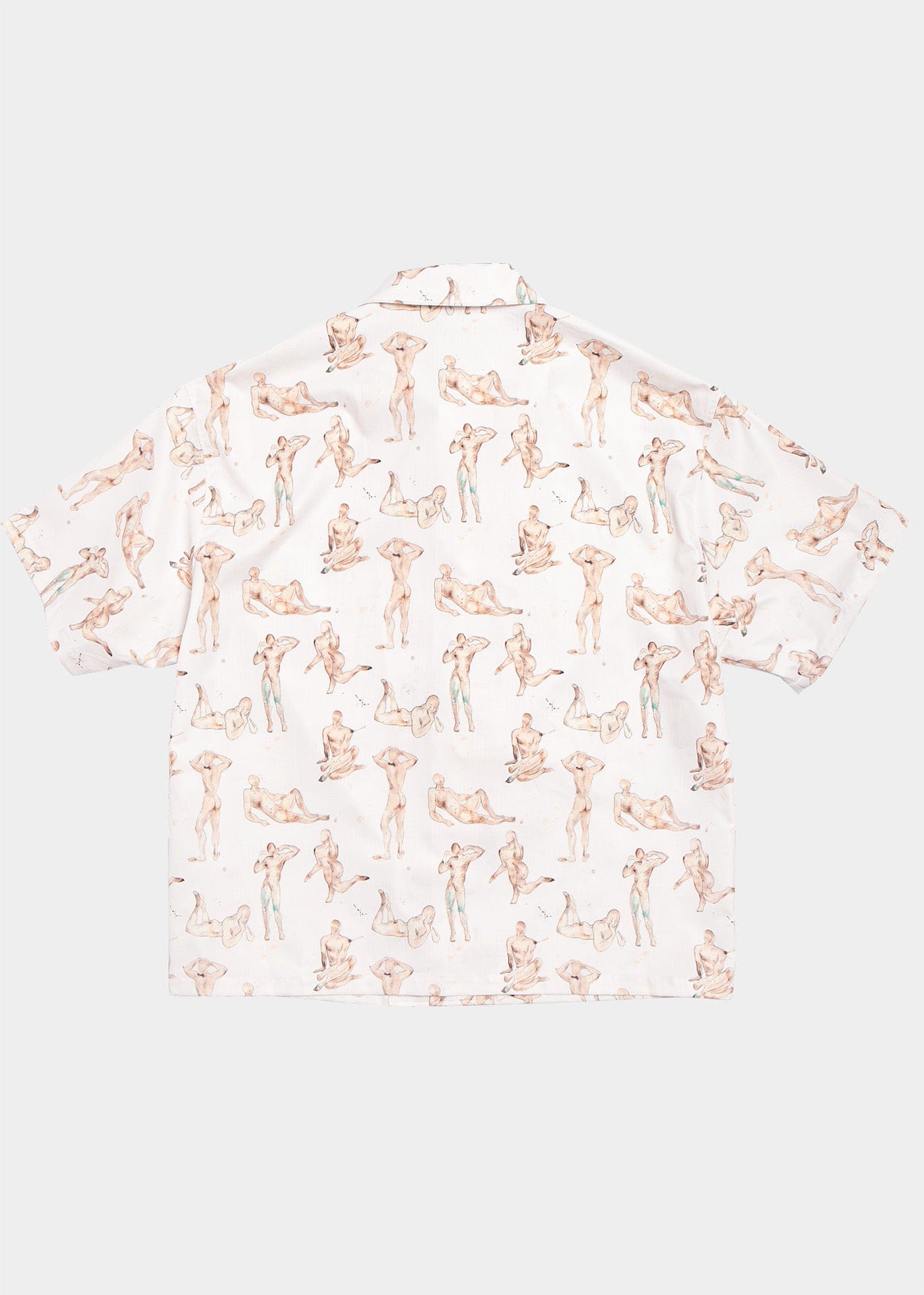 Figure Print Camp Collar Shirt