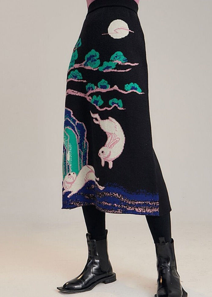 Japanese-Style Knit Skirt