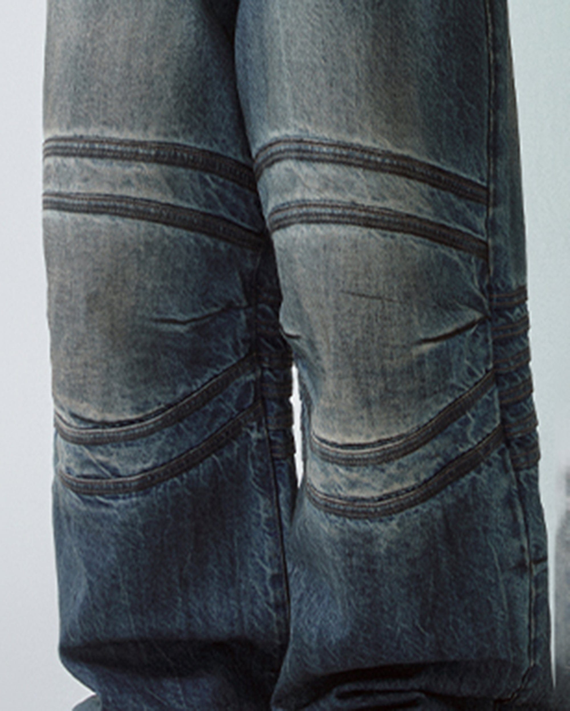 Moto Panel Wide-Leg Jeans