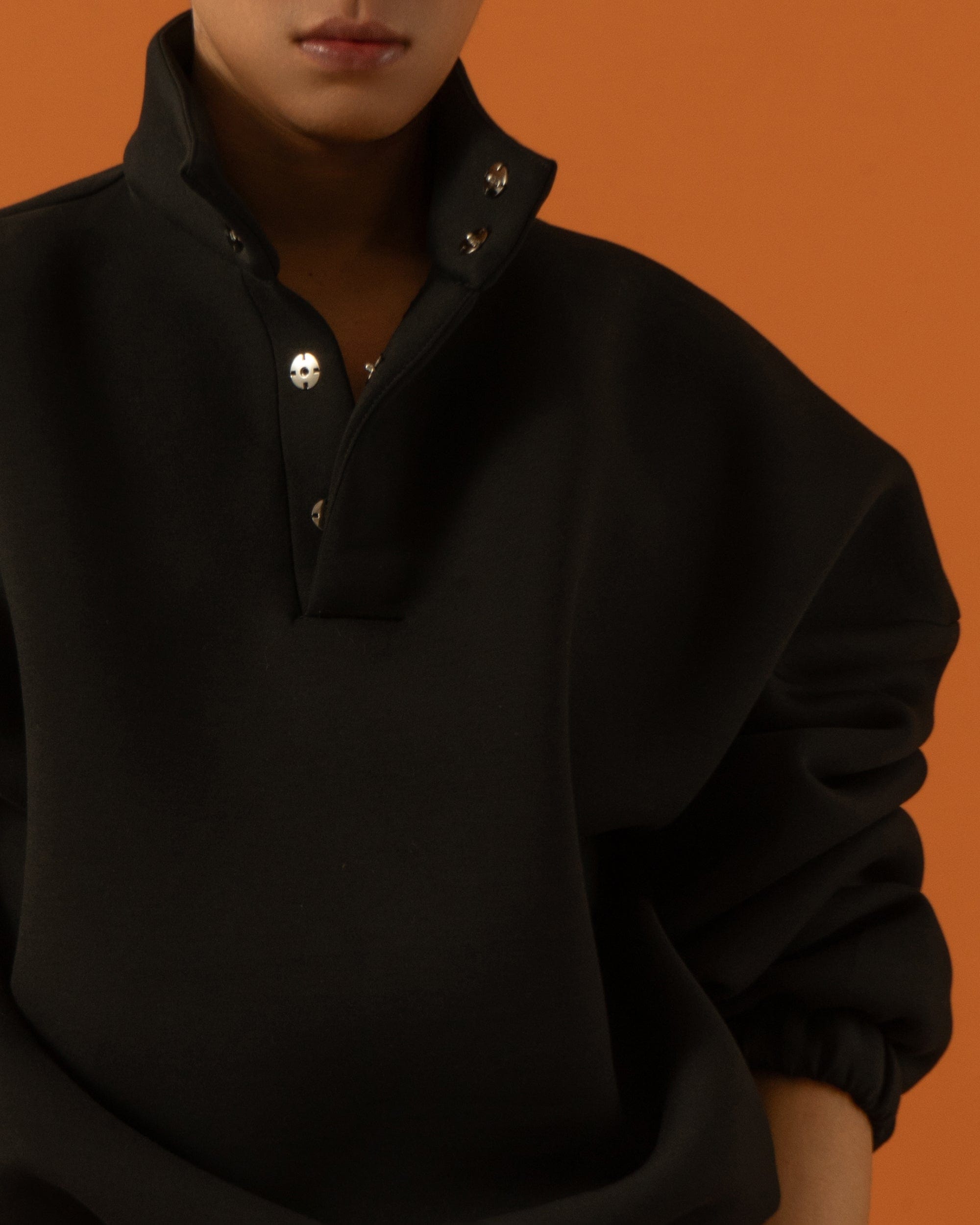 Oversized High Neck Sweatshirt