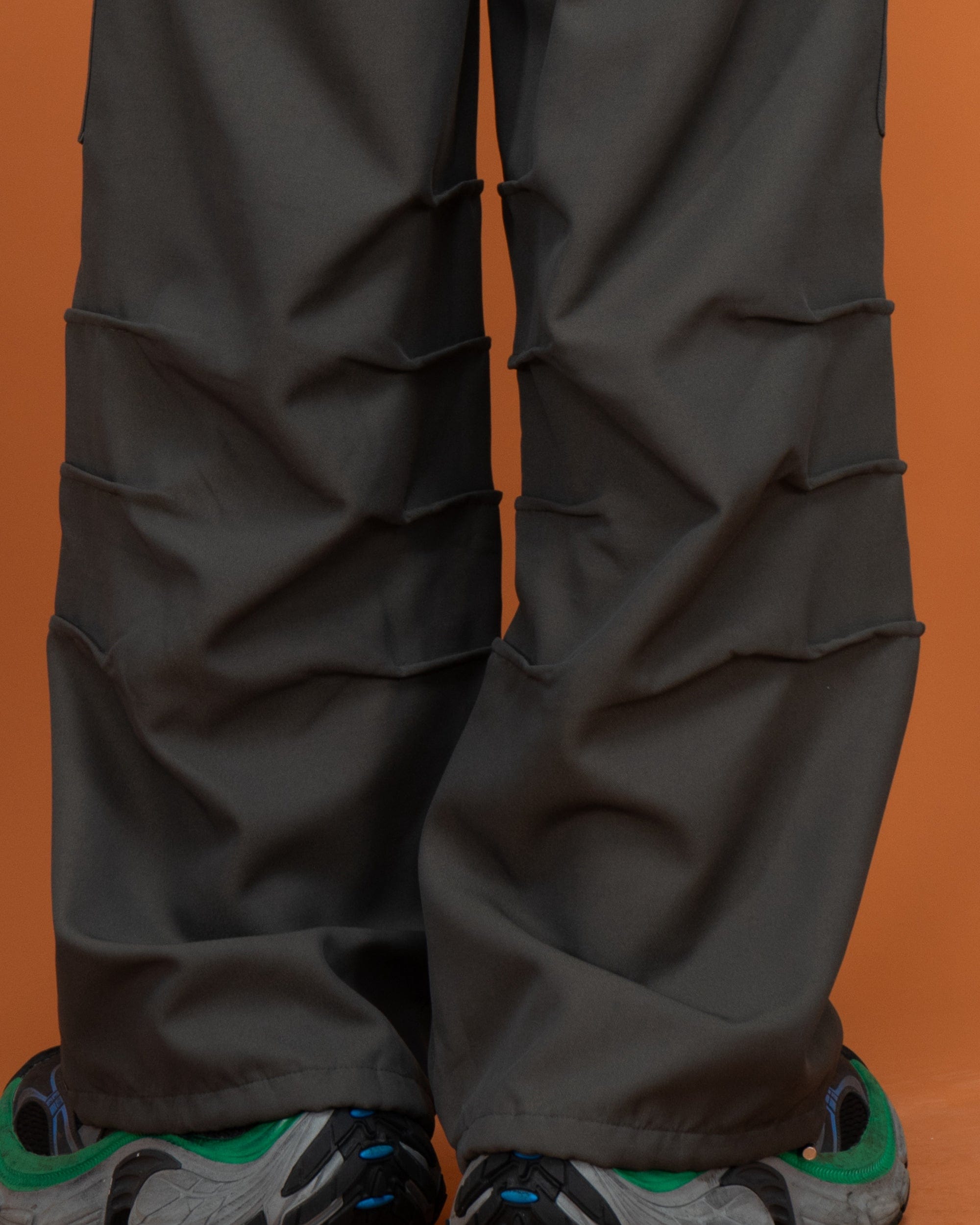 Multi-Pocket Crinkled Cargo Pants