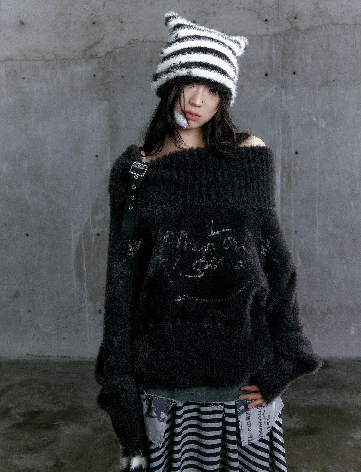 Plush Graphic Knit Sweater