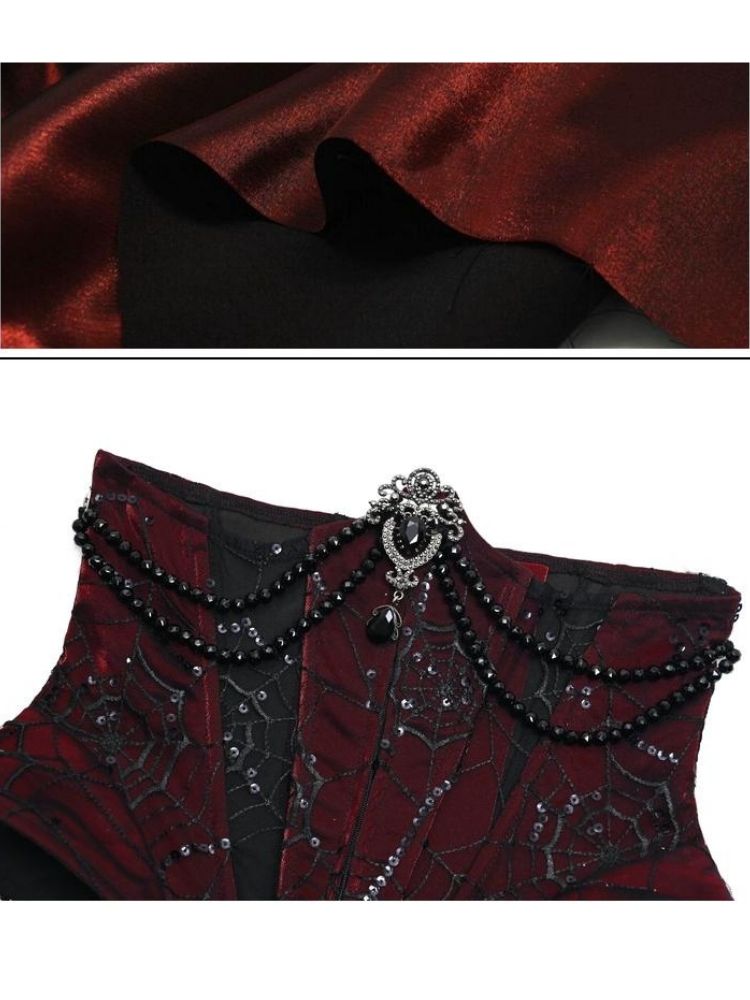 Gothic Spider Queen Corset Set