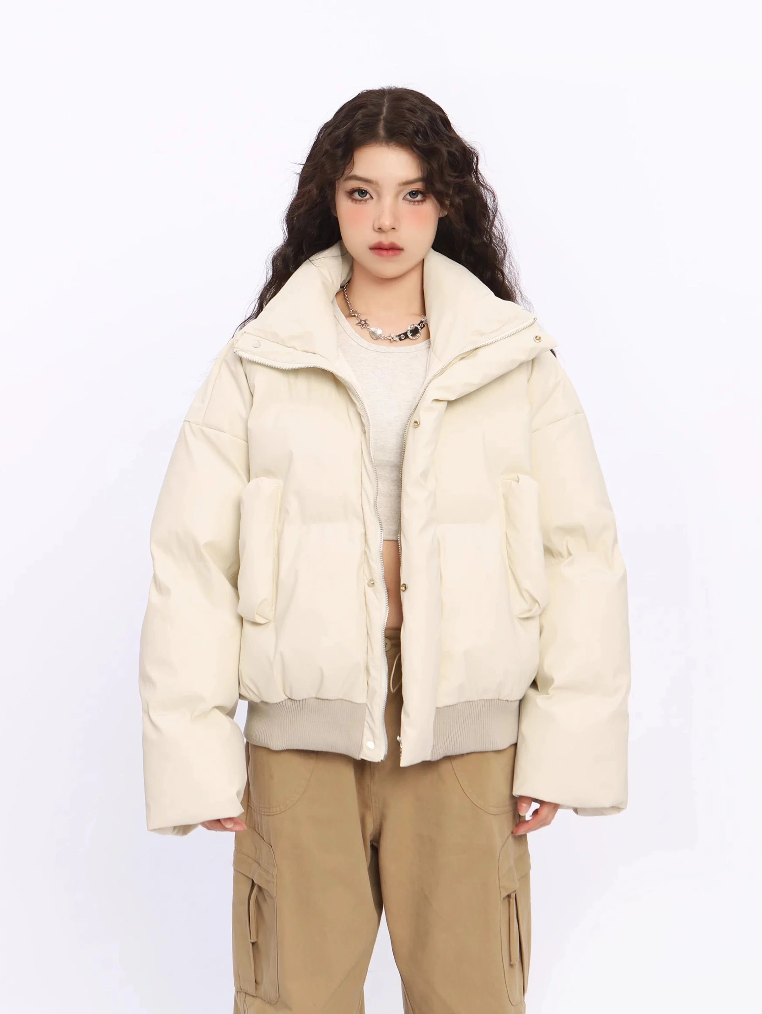 Stand Collar Puffer Jacket