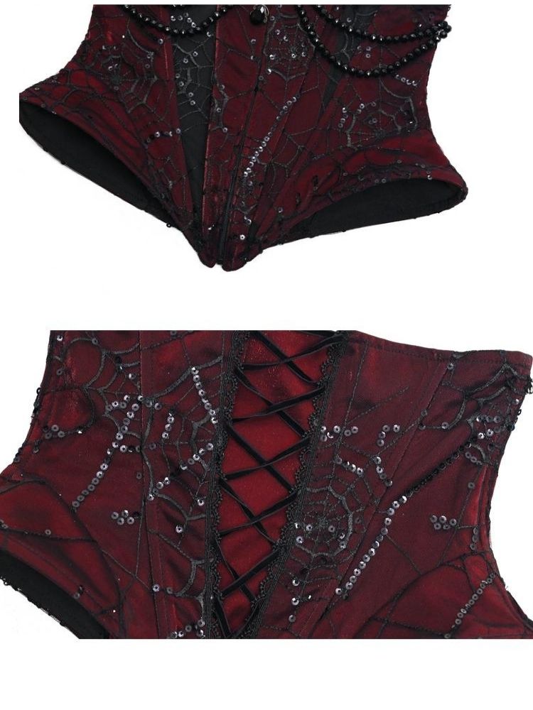 Gothic Spider Queen Corset Set