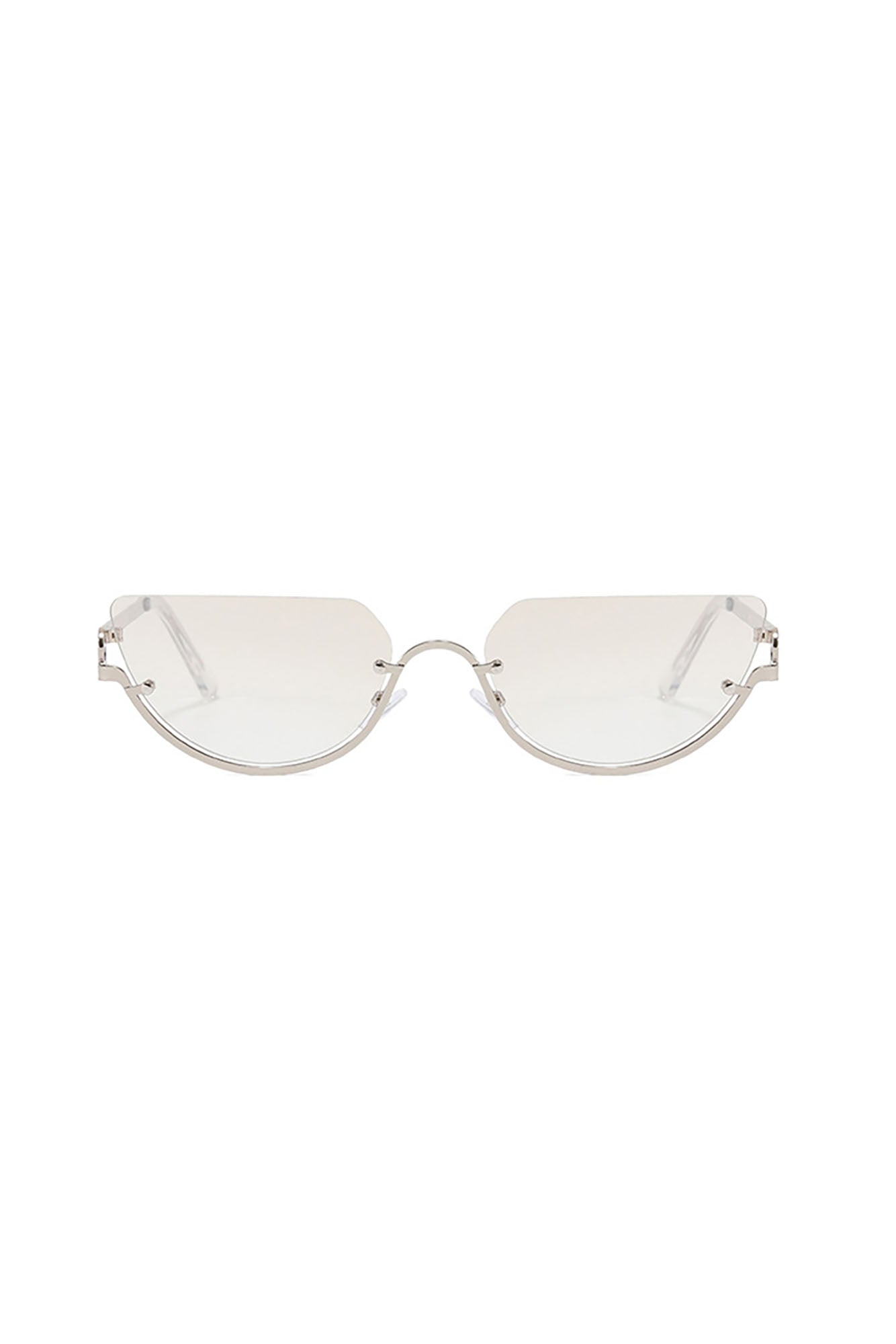 Arched-Bridge Floating Oval Fashion Glasses - view 9