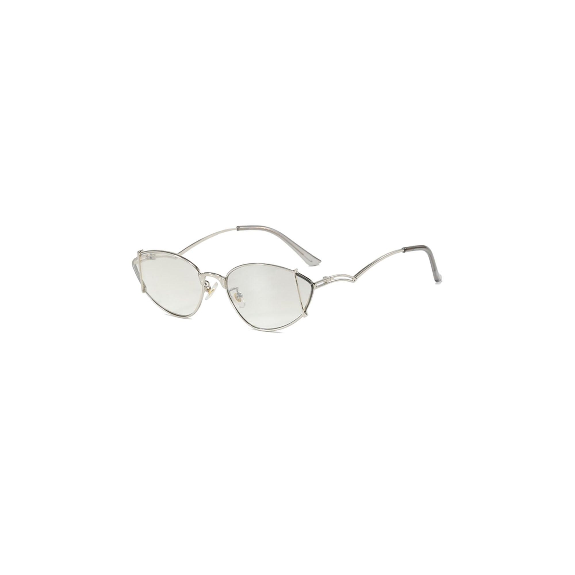 Sculptural Metal Cat-Eye Sunglasses - view 3