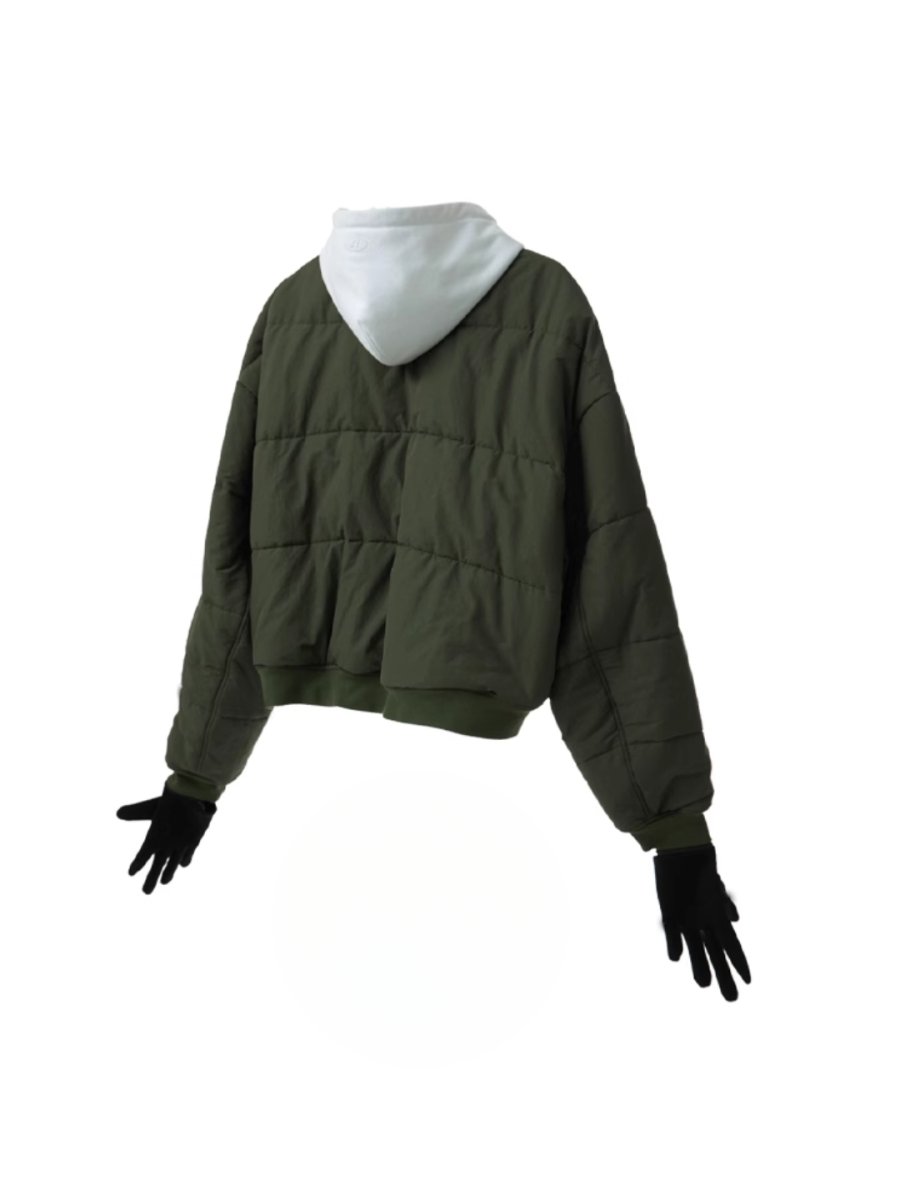 Reversible Olive Green Puffer Jacket