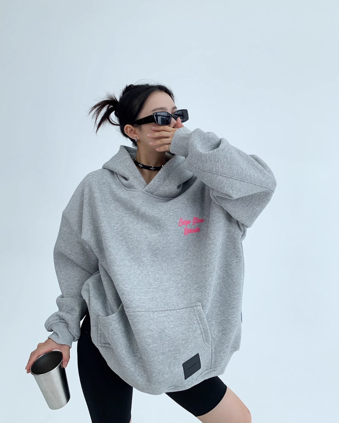 Pink Carpe Diem Script Hoodie