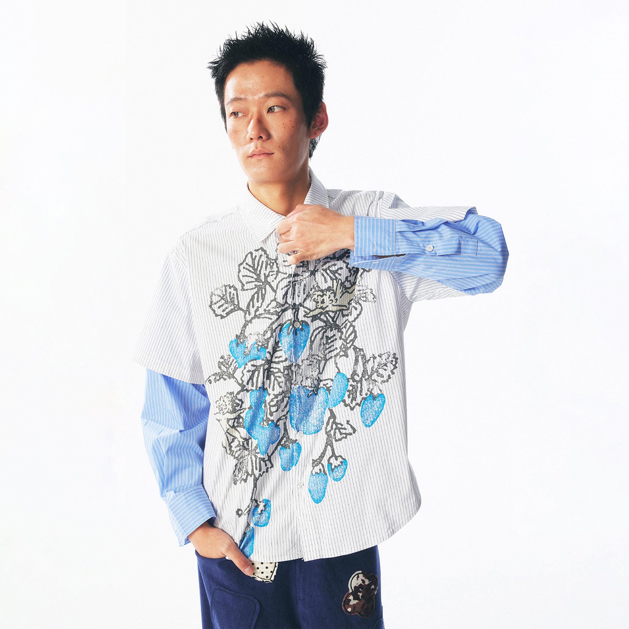 Strawberry Graphic Layered Long Sleeve Tee