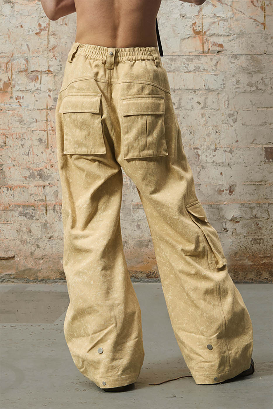 Deconstructed Khaki Cargo Pants