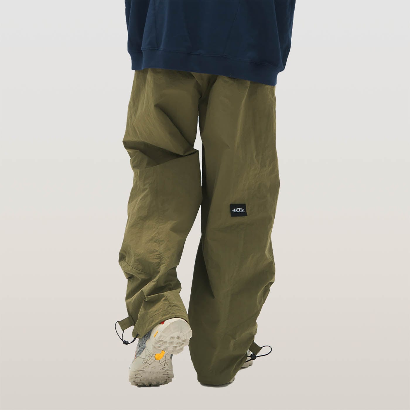 Pleated Spliced Track Pants