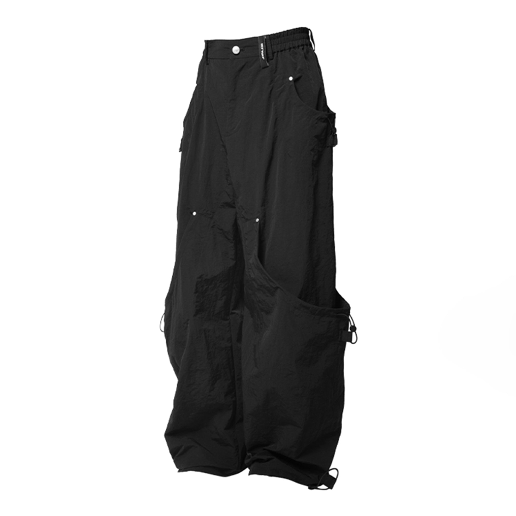 Drawstring Wide Leg Technical Pants