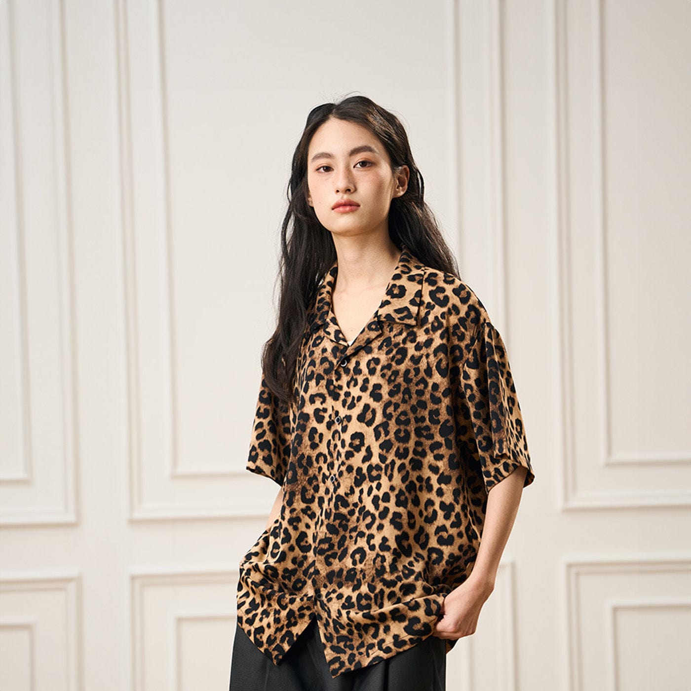 Leopard Print Resort Shirt