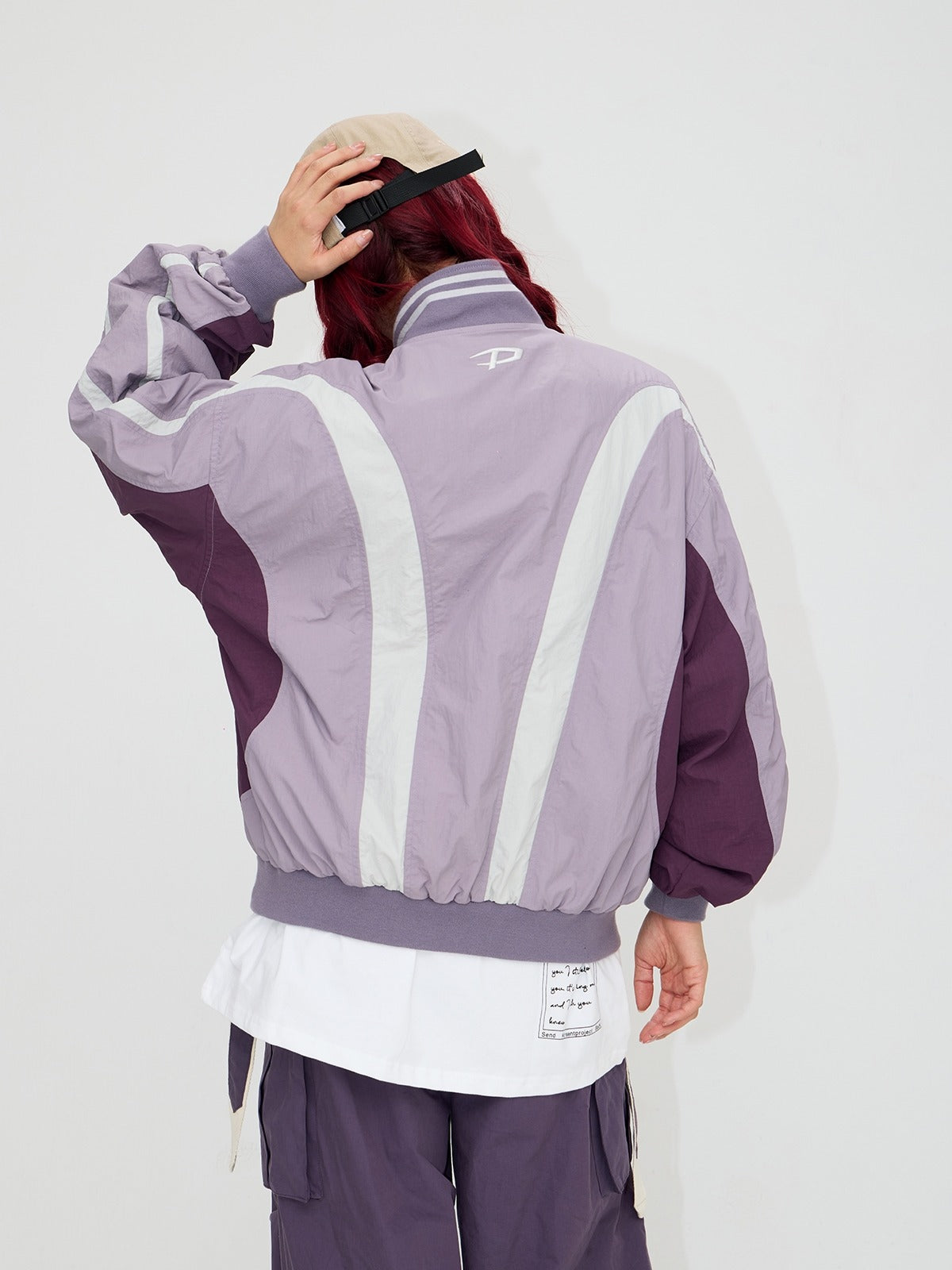 Men's Contrast Stand Neck Pullover Jacket