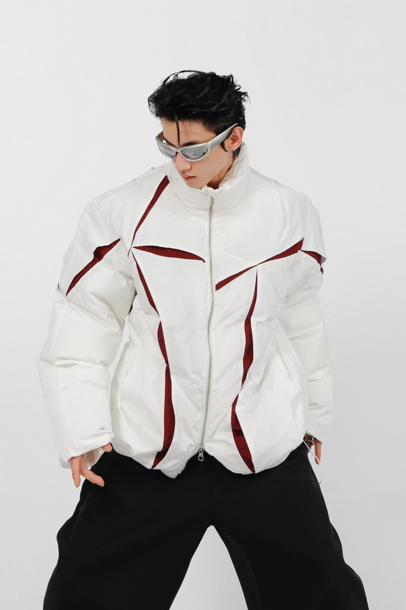 Irregular Folded Down Jacket - chiclara