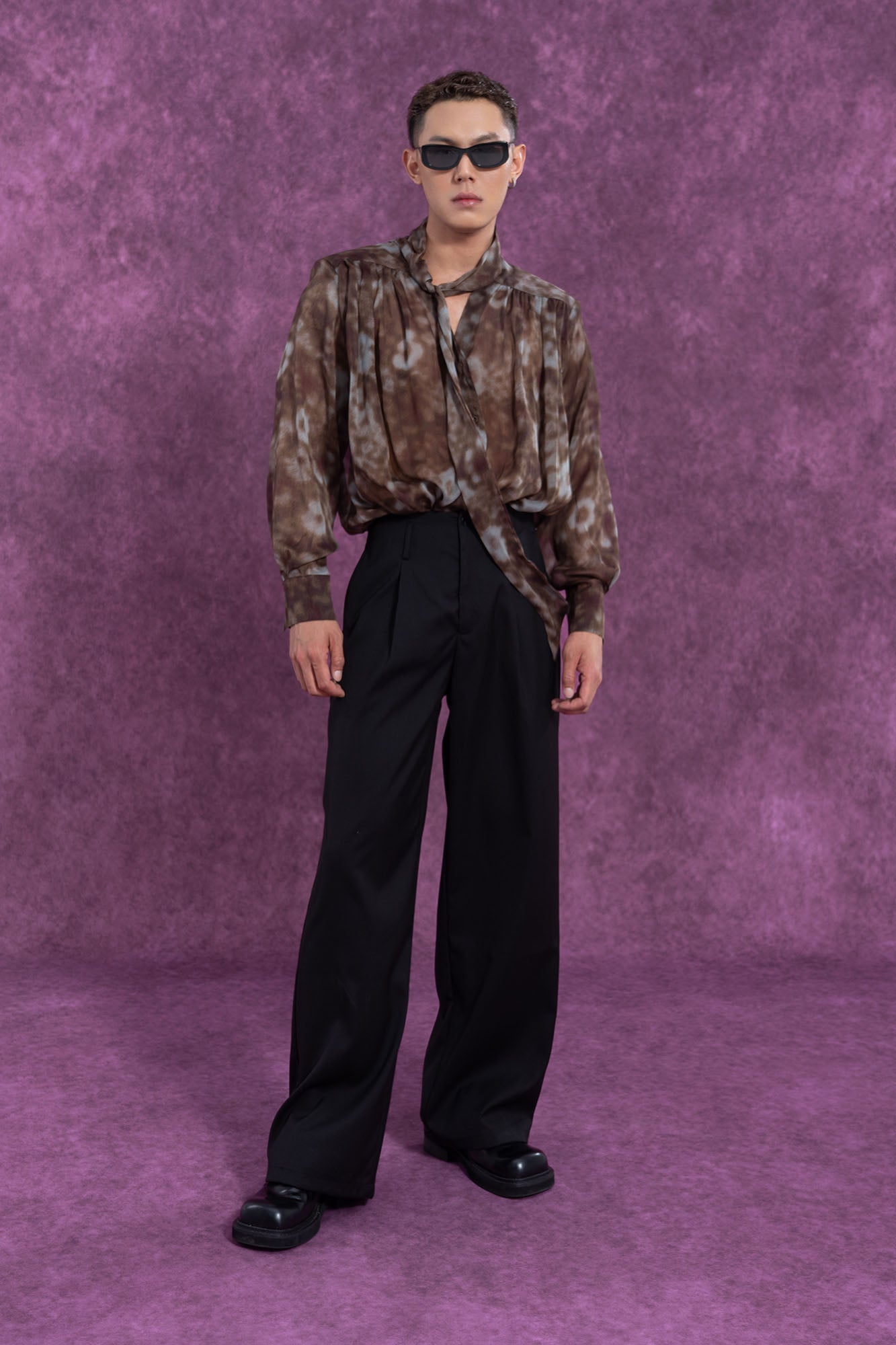 Classic Essential Black Straight-Leg Trousers