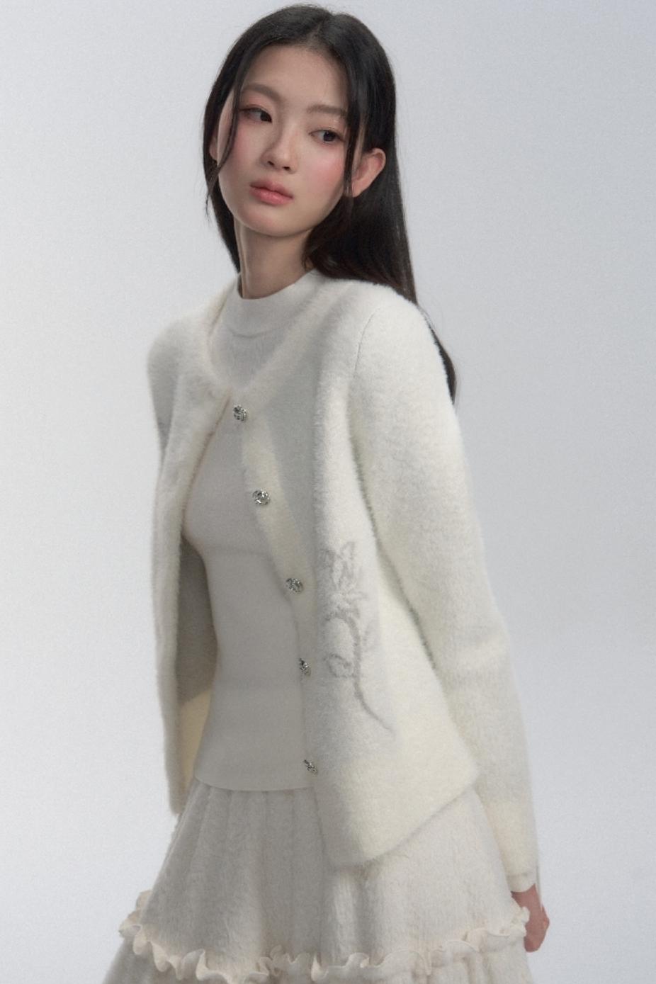 Angelic Pearl Button Cardigan