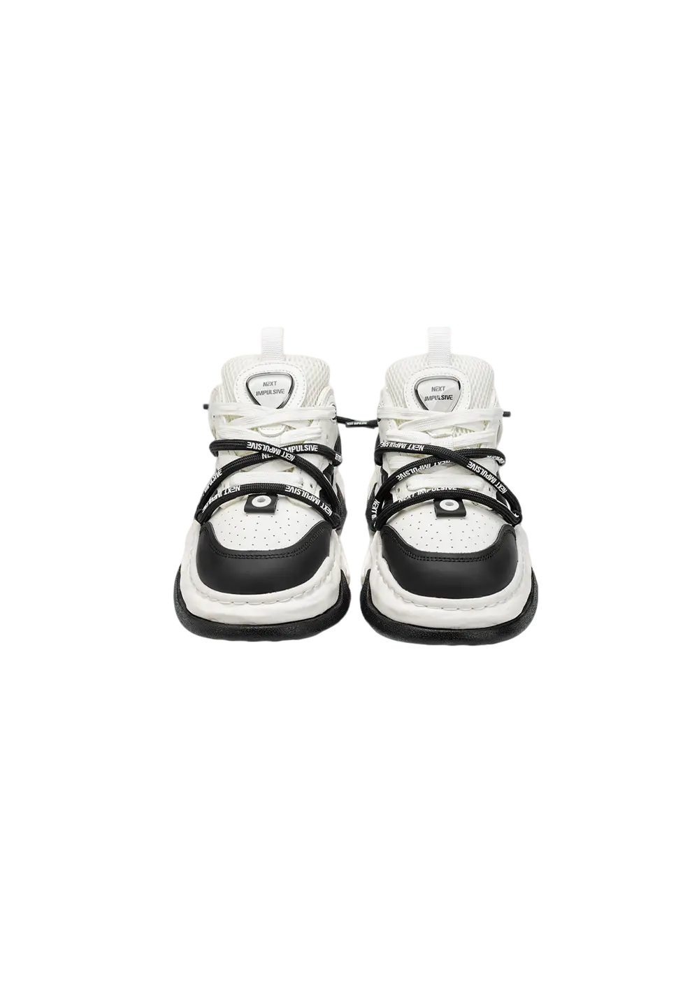 Black Dissolve Panel Platform Sneakers