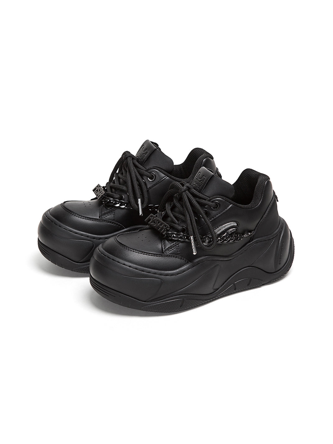 Black WiFi 2.0 Detachable Chain Chunky Sneakers