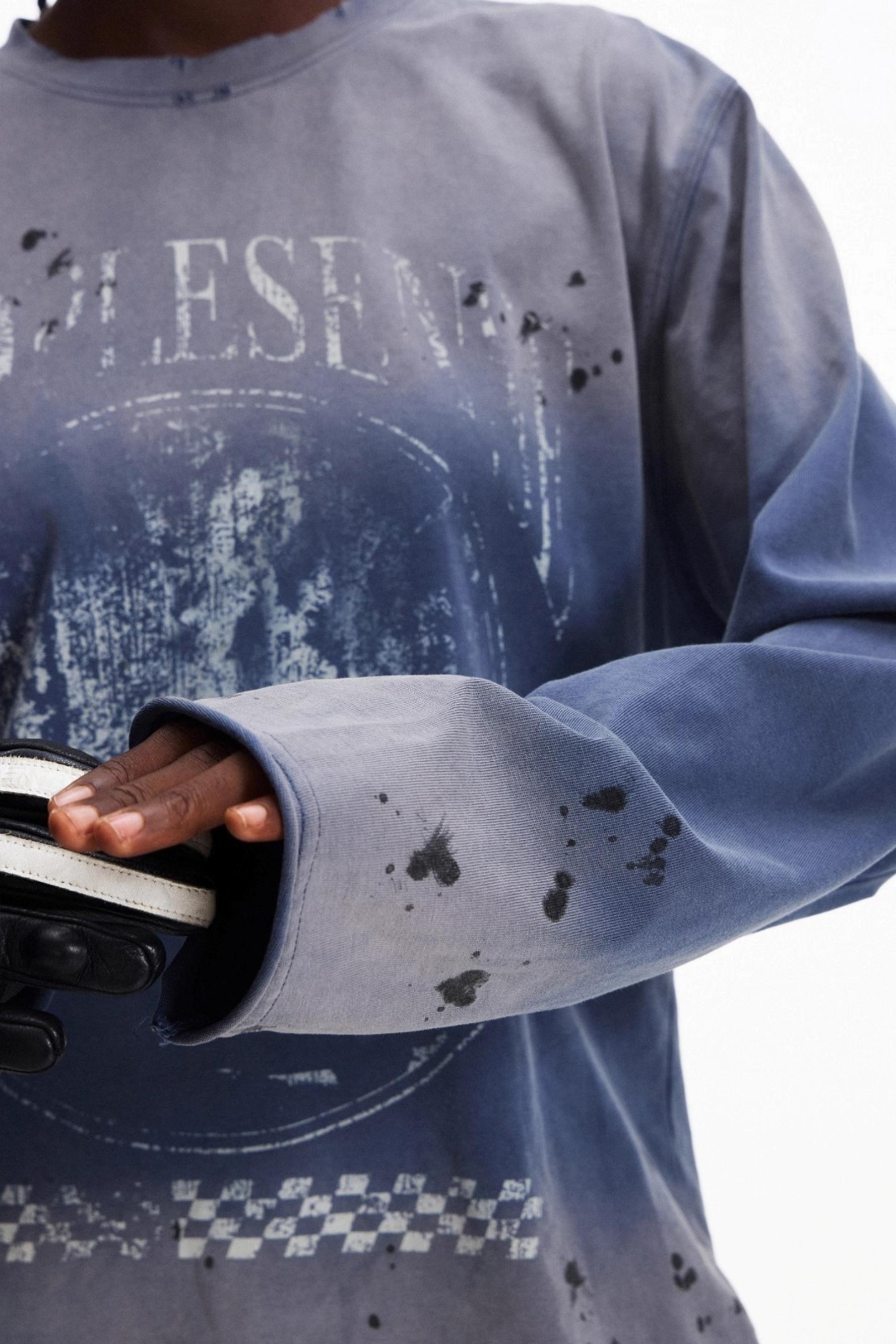 Men's Vintage Gradient Pullover Sweatshirt