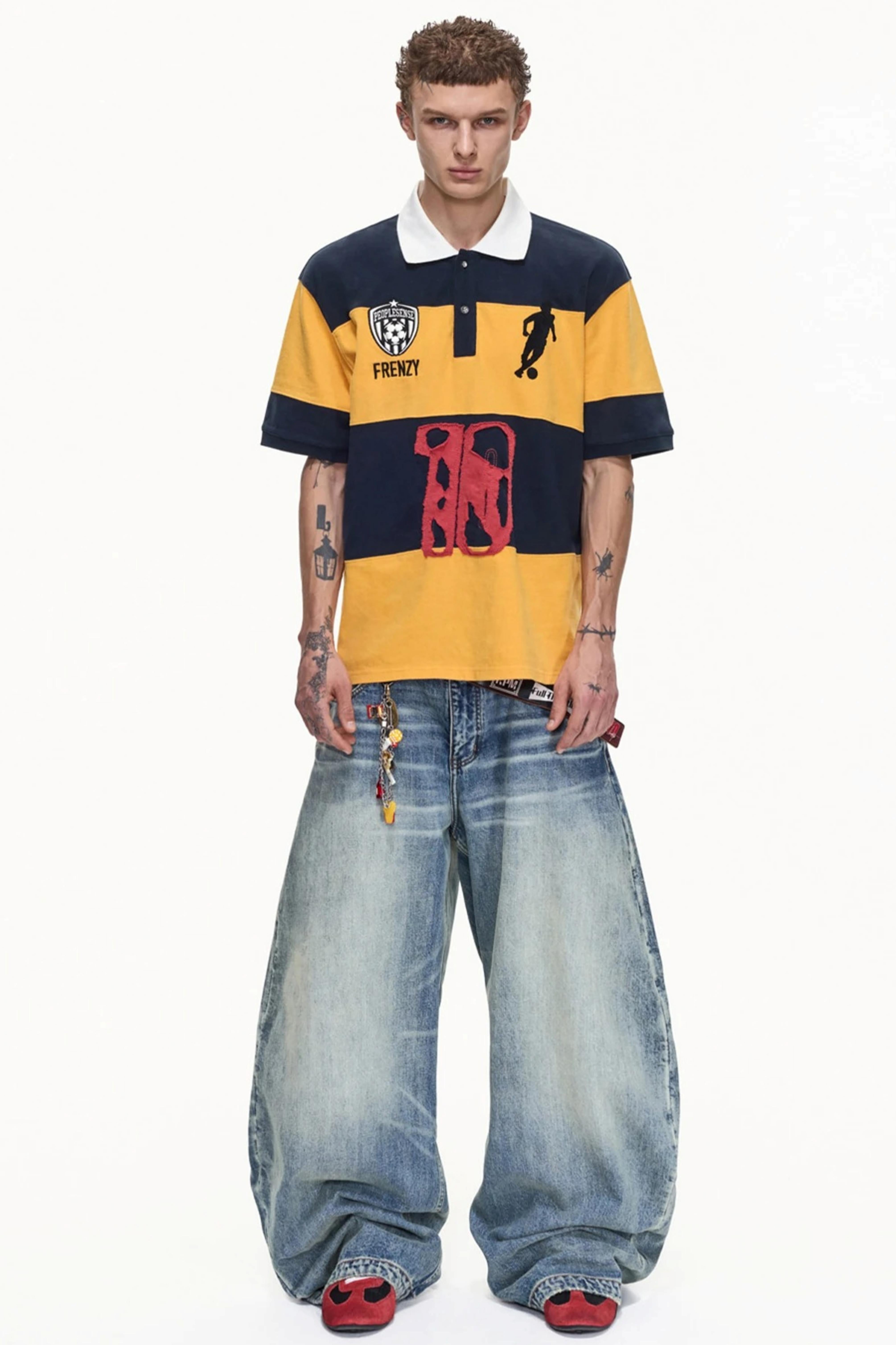 Men's Striped Polo Shirt