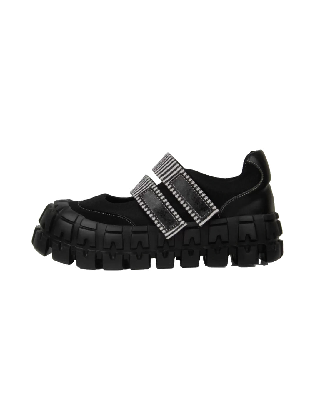 Striped Double-Strap Platform Mary Janes - view 1