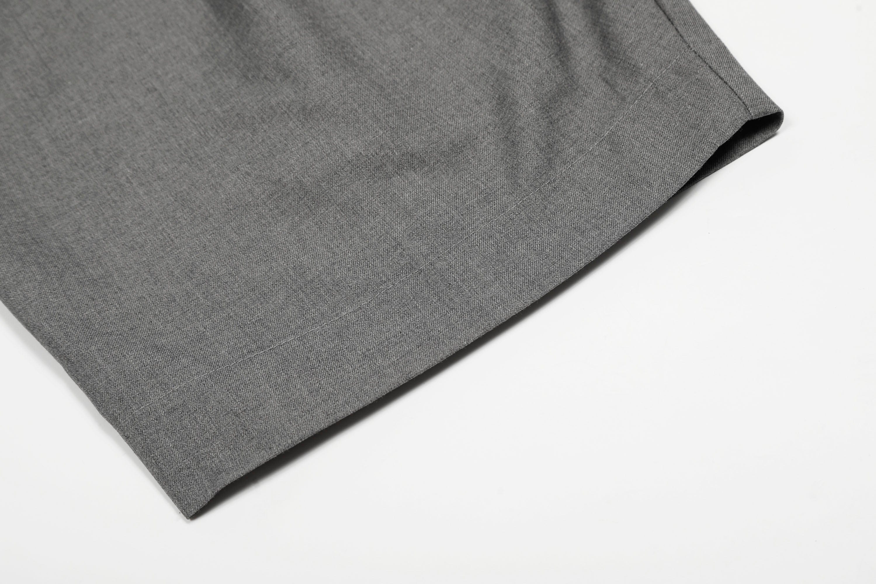 Essential Gray Pleated Wide-Leg Trousers