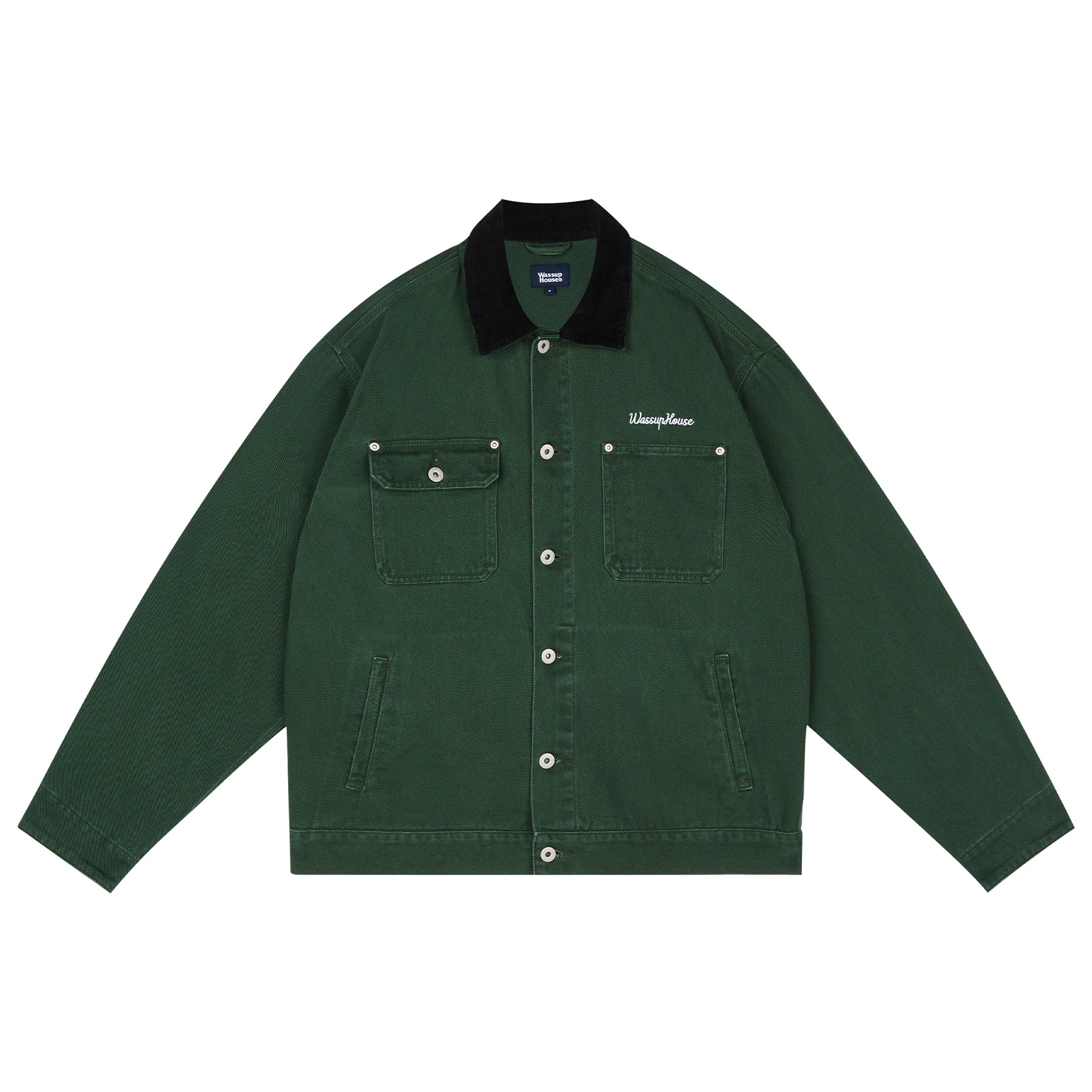 Durable Washed Work Jacket - chiclara