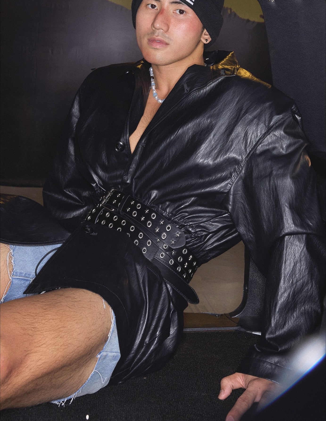 Button Up Drawstring Shirt